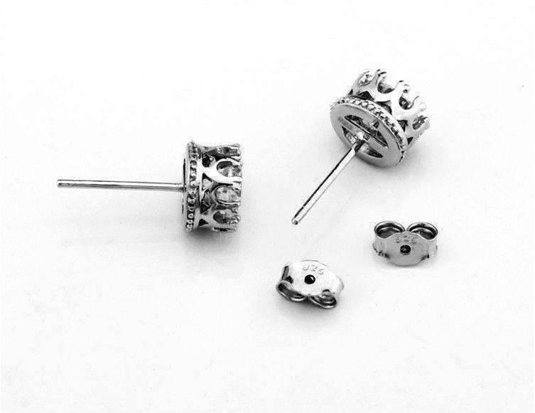 Crystal Studs 925 Sterling Silver image 2