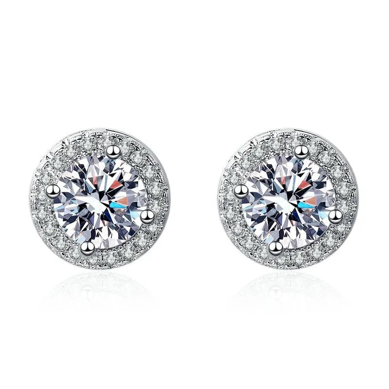 Crystal Earrings 925 Sterling Silver image 0