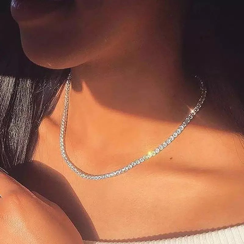 Tennis Necklace  Plated image 2