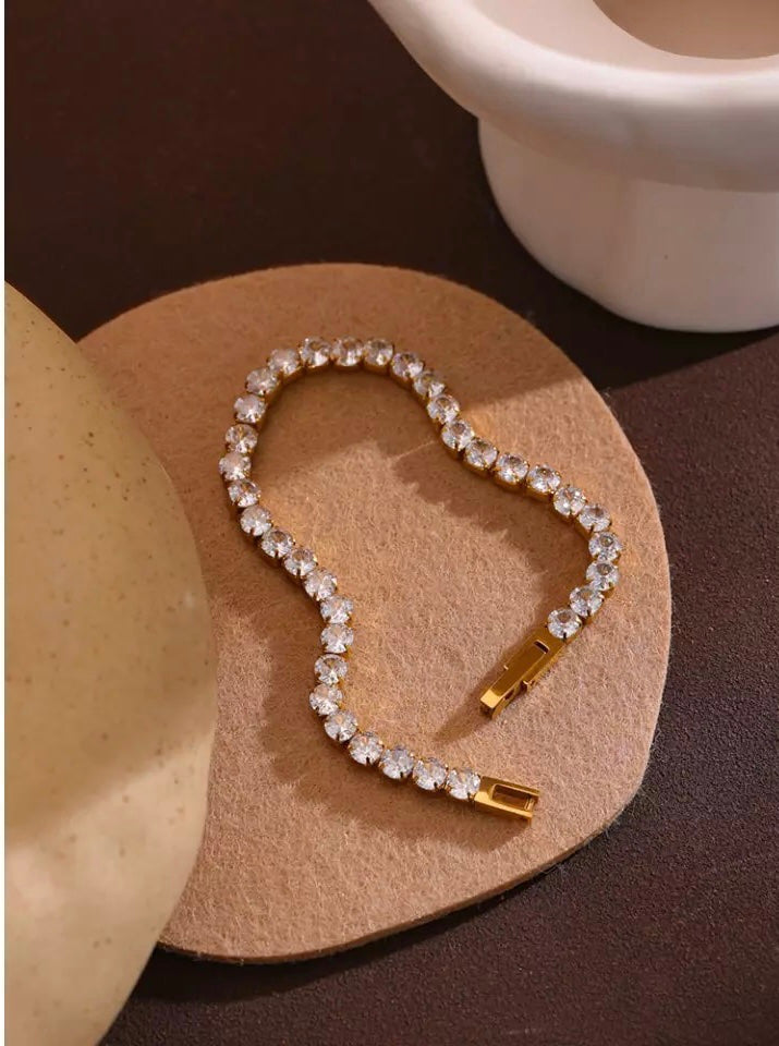 Gold Plated Tennis Bracelet image 3