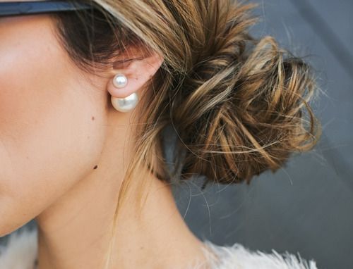 Luxe Double Pearl Earring image 7