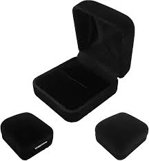 Black Velvet Jewellery Box for Earrings image 0