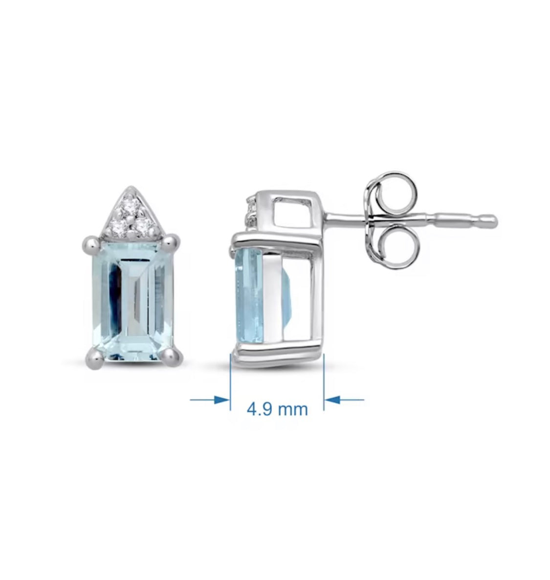 Aquamarine Studs image 3