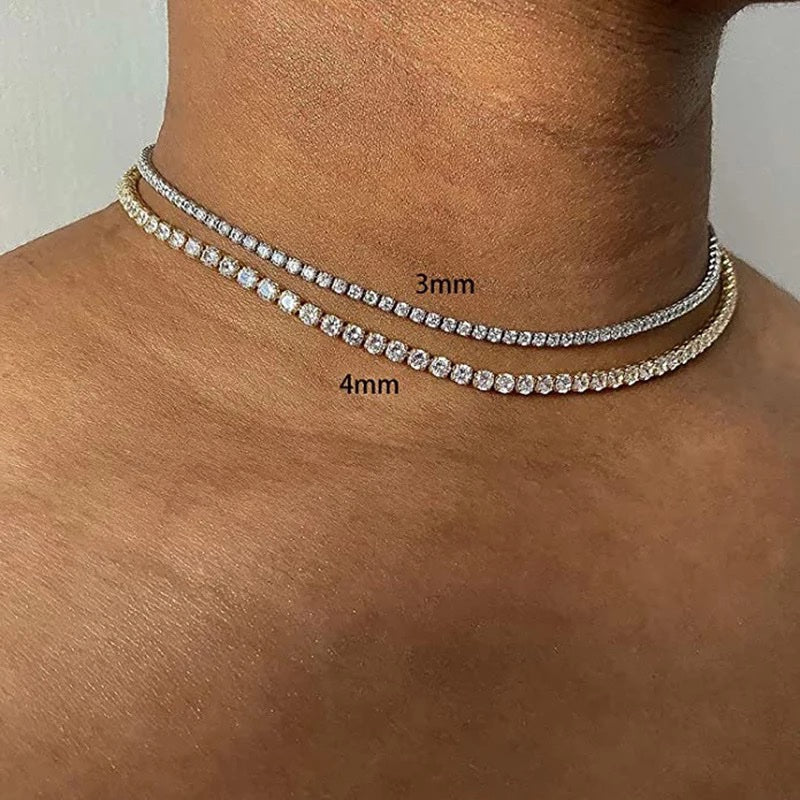 Tennis Necklace  Plated image 1