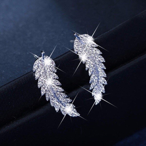 Fabulous Silver Feather Earrings image 5