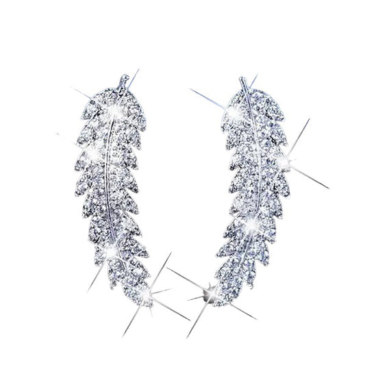 Fabulous Silver Feather Earrings image 0
