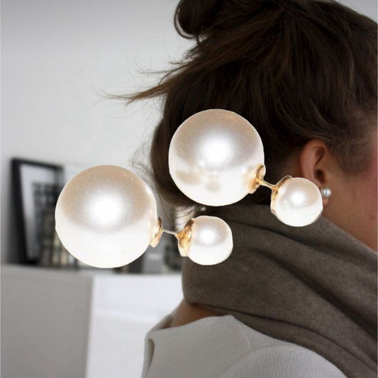 Luxe Double Pearl Earring image 0