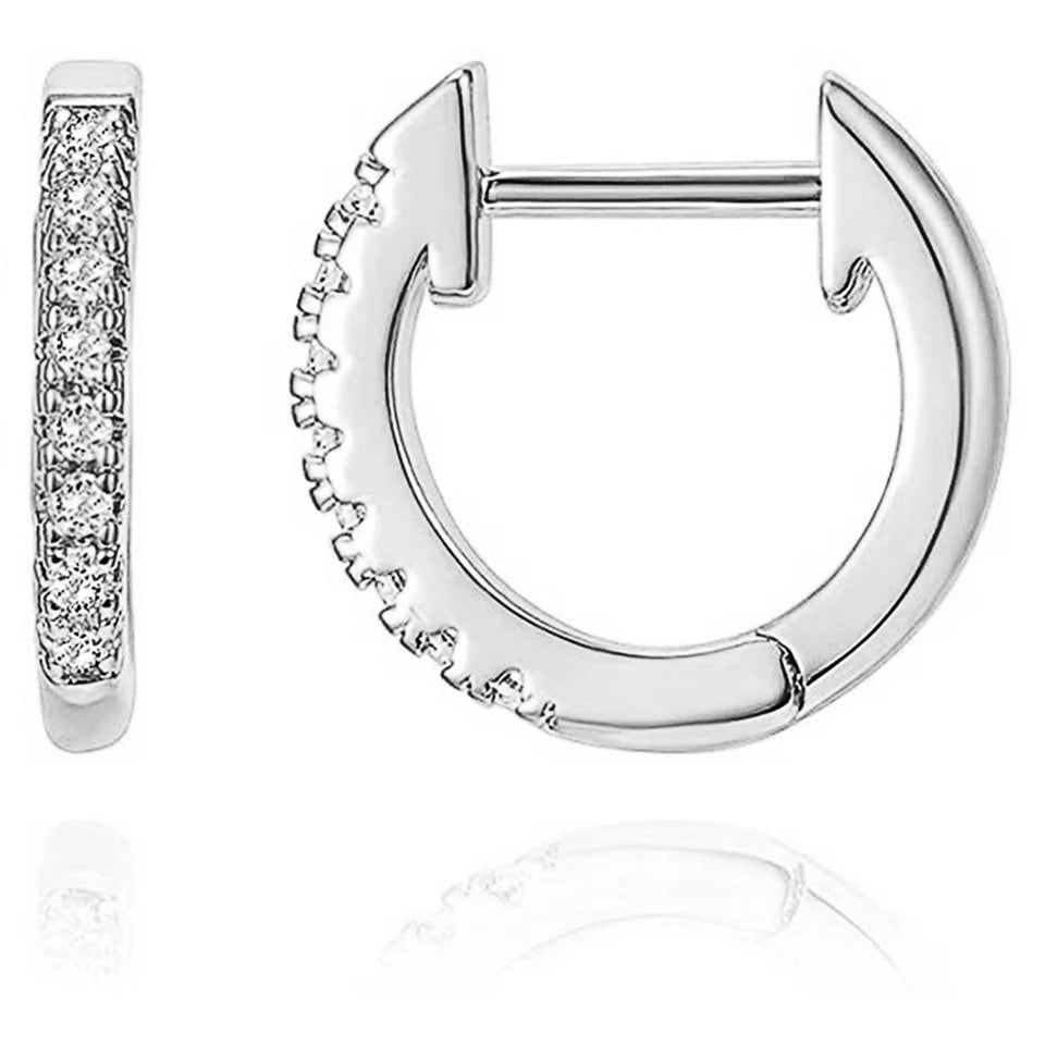 Sterling Silver Huggies 12 mm image 0
