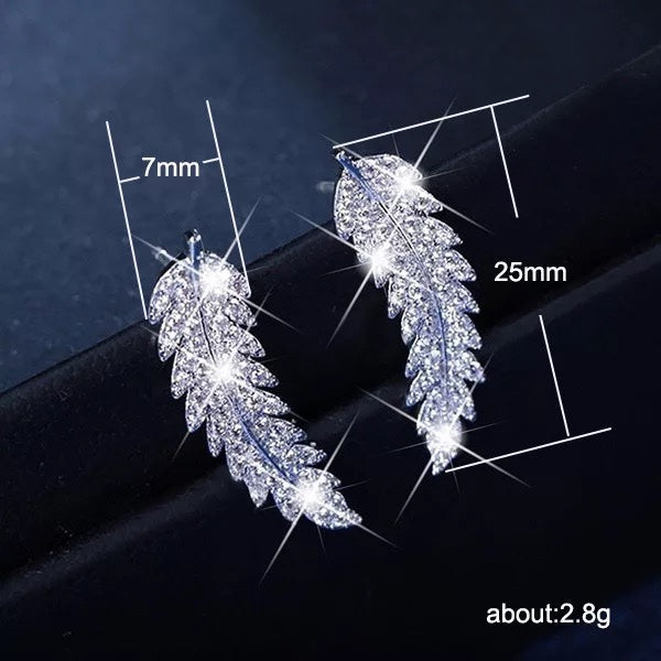 Fabulous Silver Feather Earrings image 4