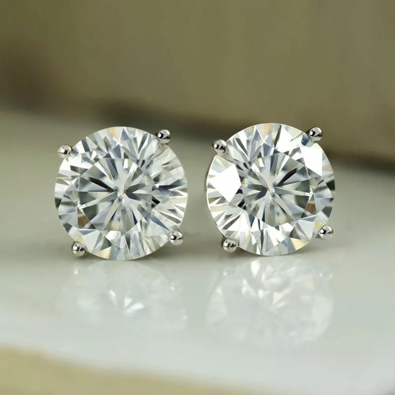 Classic Crystal Studs 925 Sterling Silver image 10