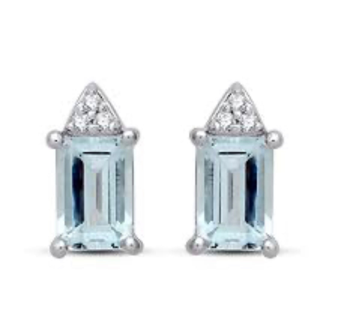 Aquamarine Studs image 0