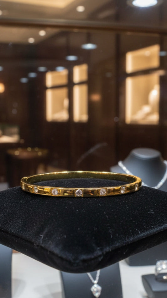 18k Gold Plated Bangle image 1