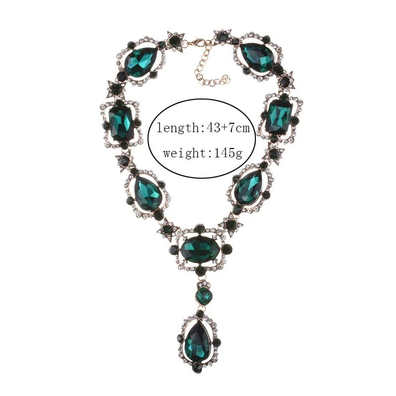 Emerald Green Statement Necklace image 2