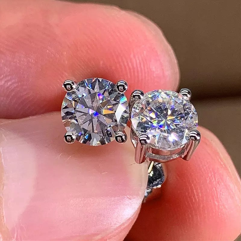 Classic Crystal Studs 925 Sterling Silver image 15