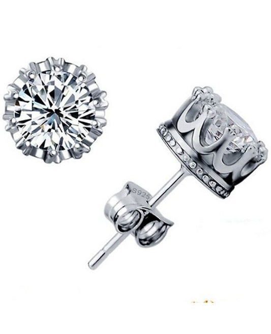 Crystal Studs 925 Sterling Silver image 0