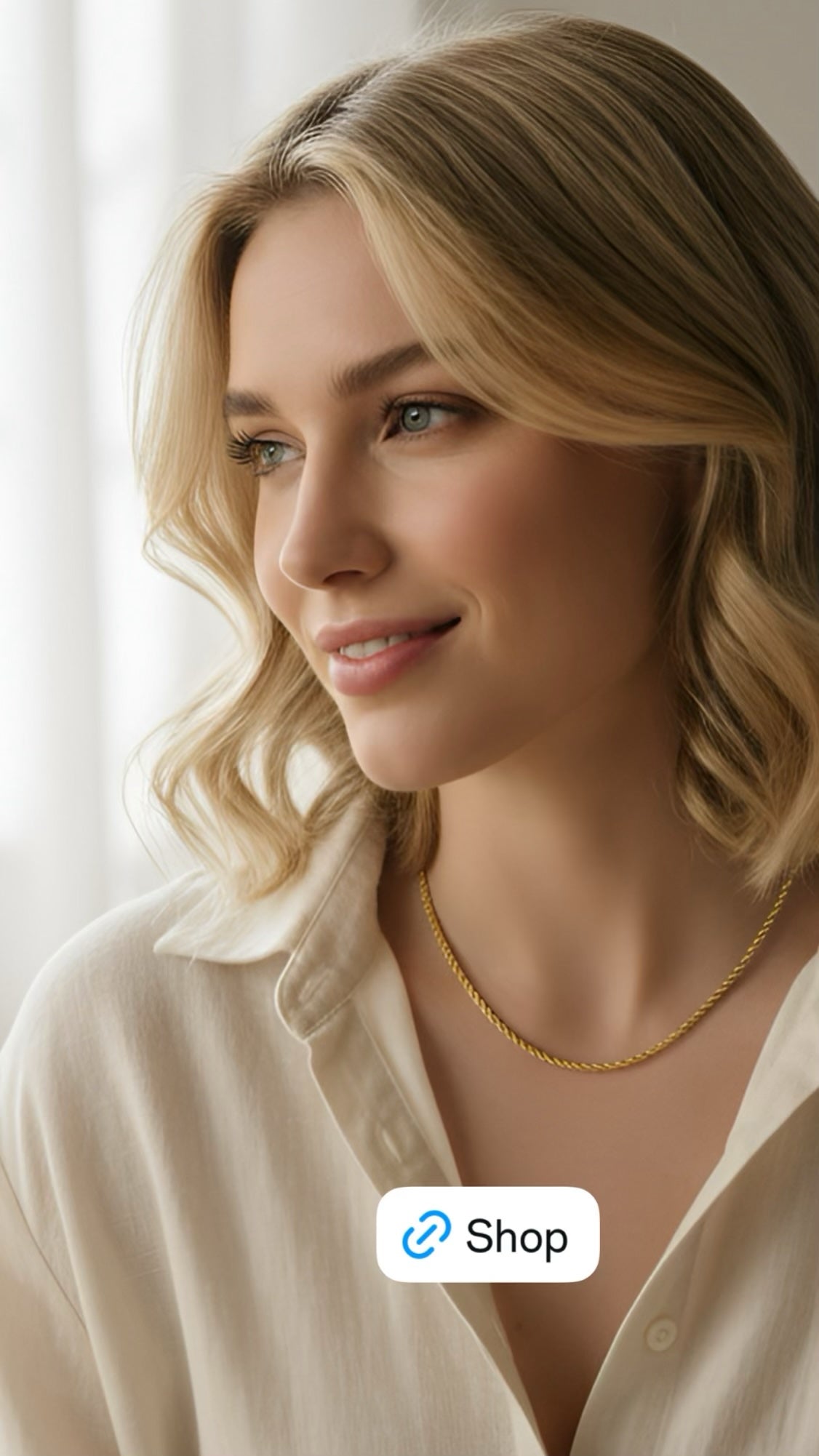 Gold Rope Necklace image 1