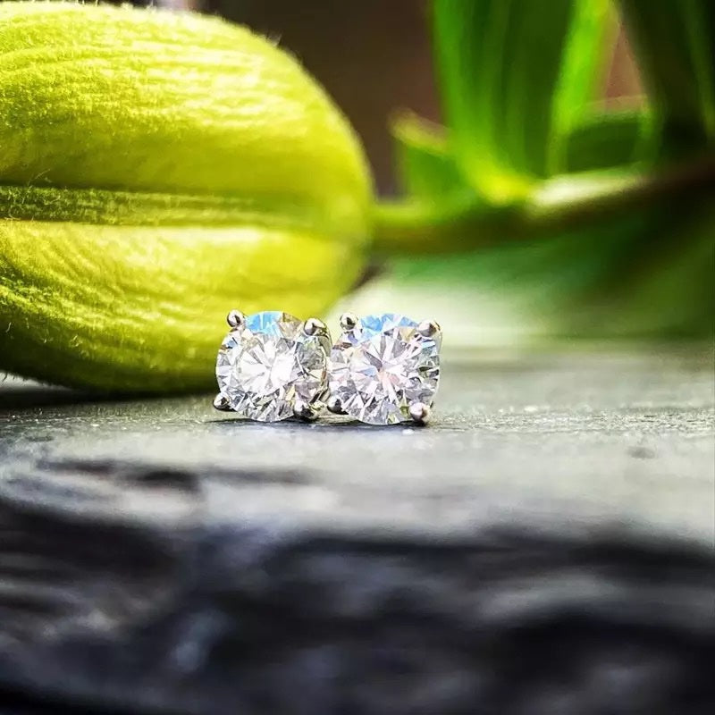Classic Crystal Studs 925 Sterling Silver image 13