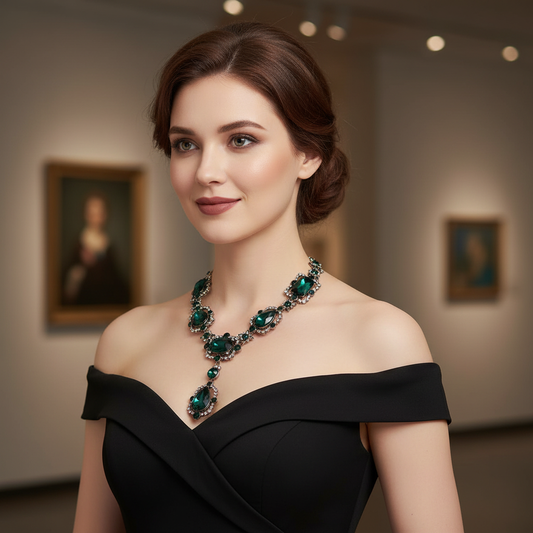 Emerald Green Statement Necklace image 0