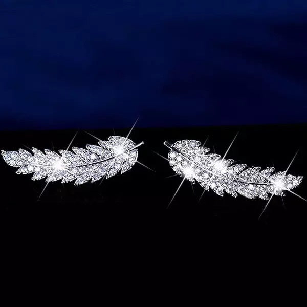 Fabulous Silver Feather Earrings image 3