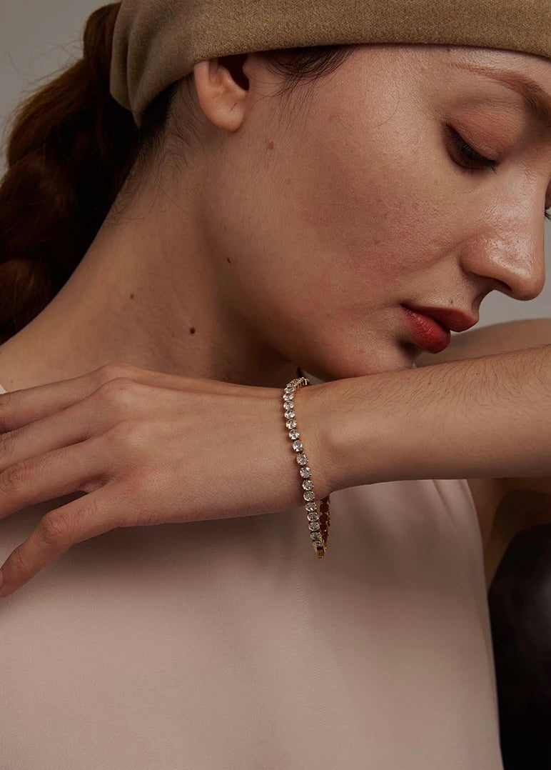 Gold Plated Tennis Bracelet image 7