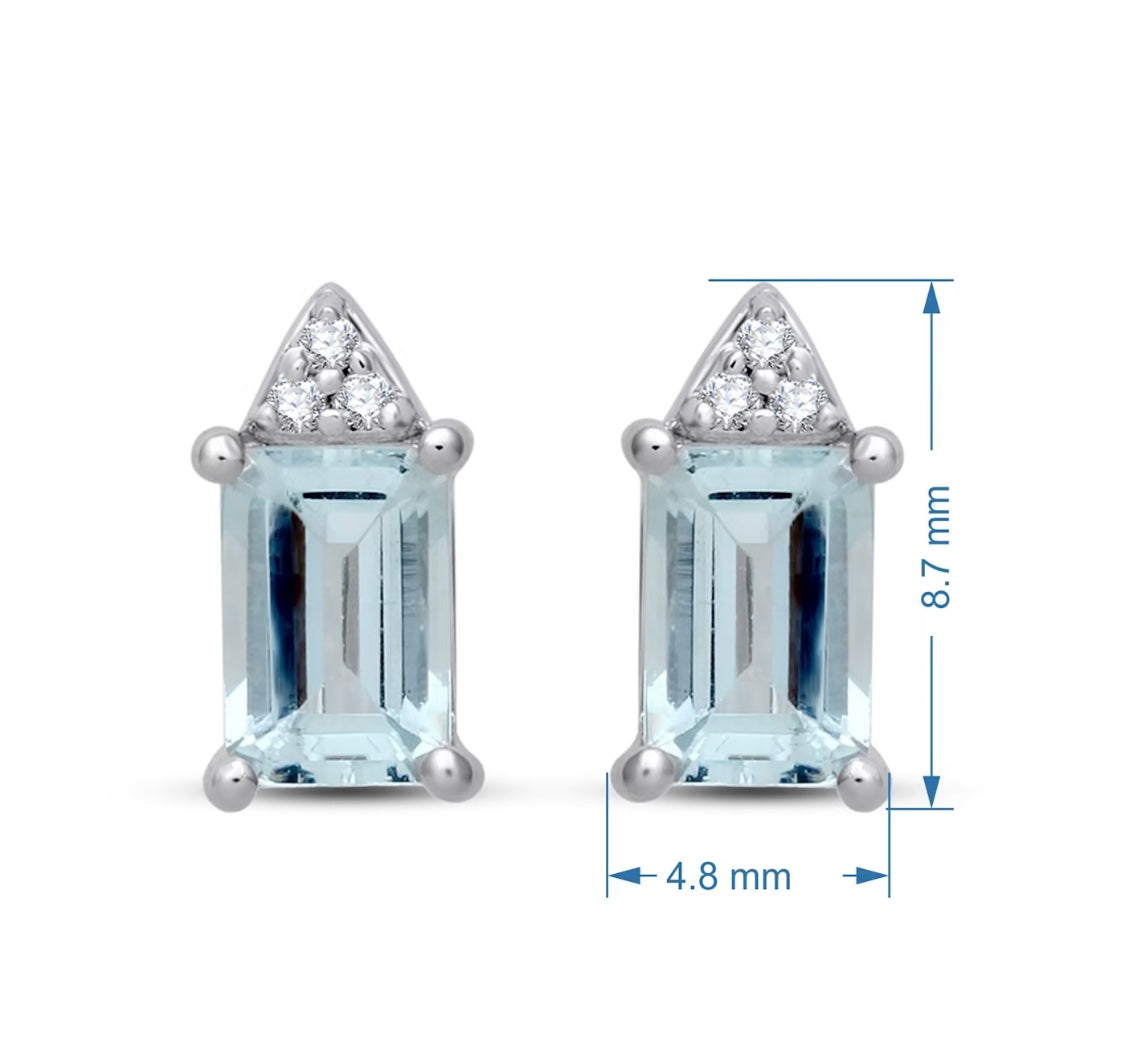 Aquamarine Studs image 1
