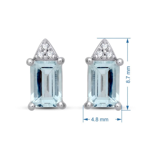 Aquamarine Studs image 1