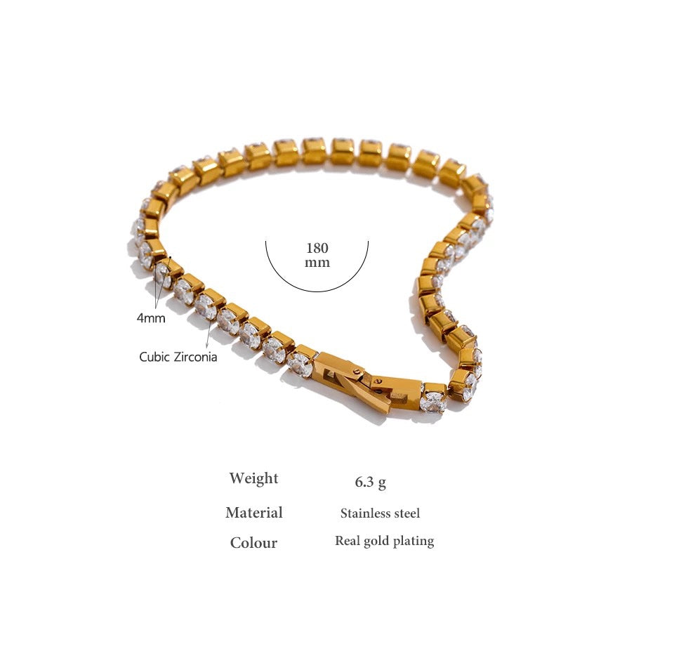 Gold Plated Tennis Bracelet image 16