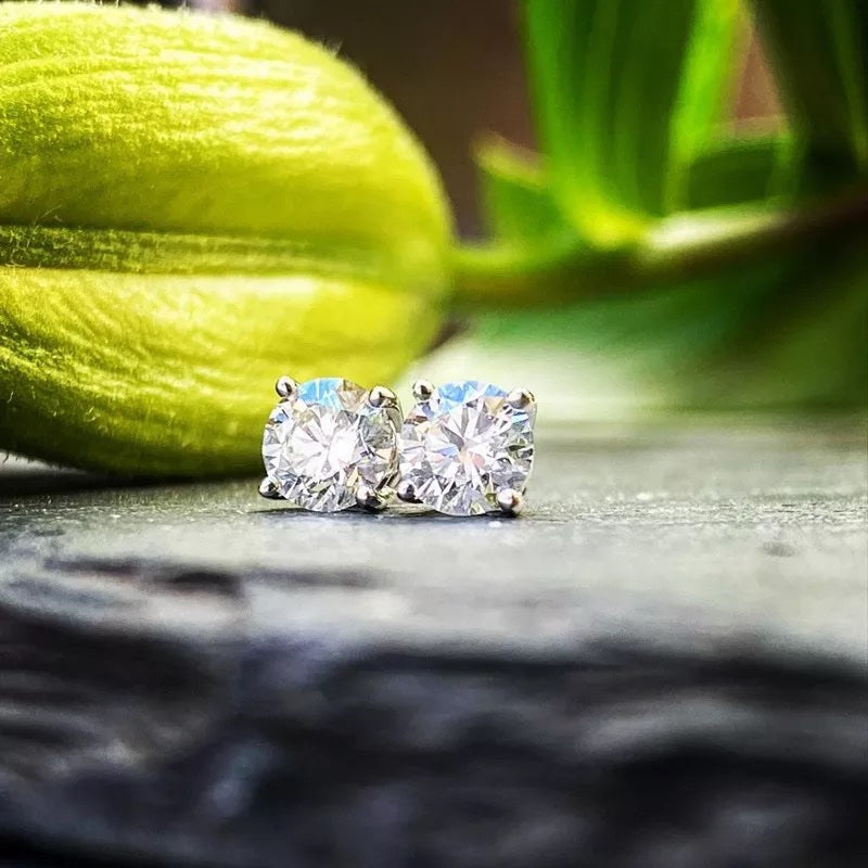 Classic Crystal Studs 925 Sterling Silver image 8