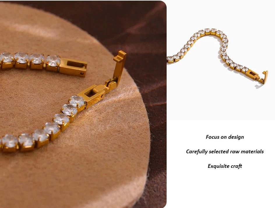 Gold Plated Tennis Bracelet image 12