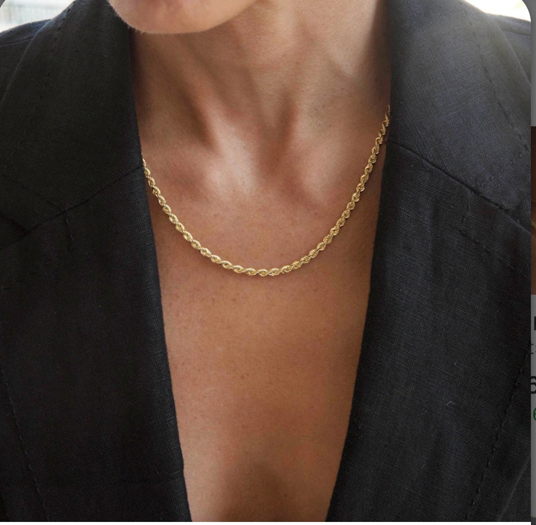 Gold Rope Necklace image 5