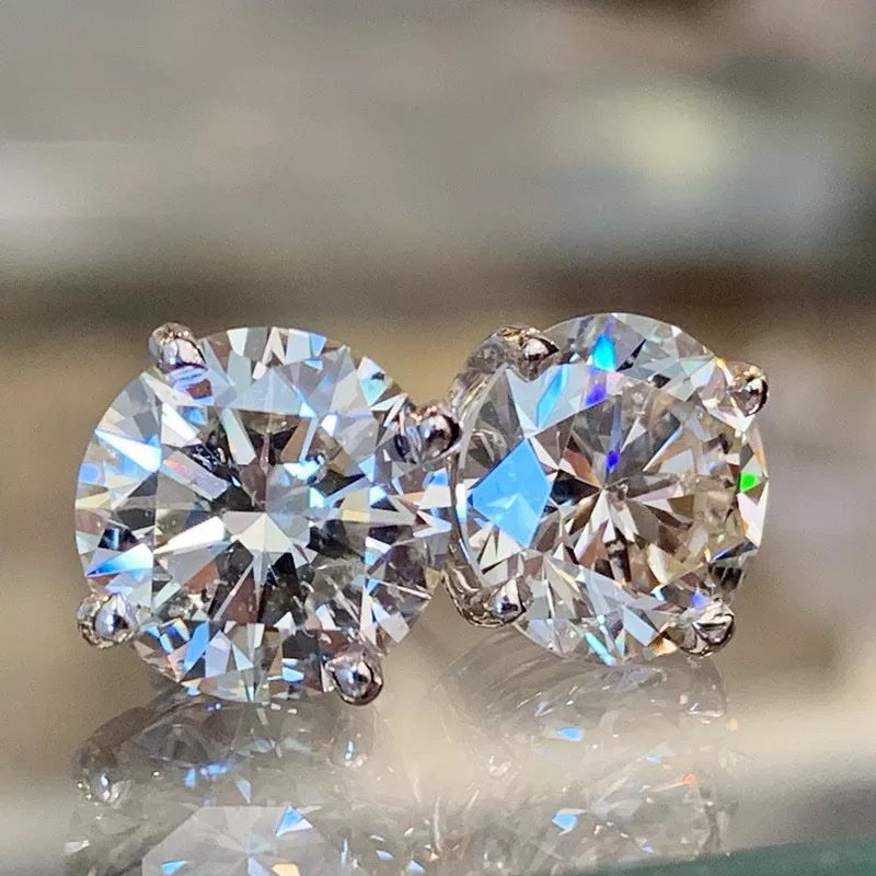 Classic Crystal Studs 925 Sterling Silver image 9
