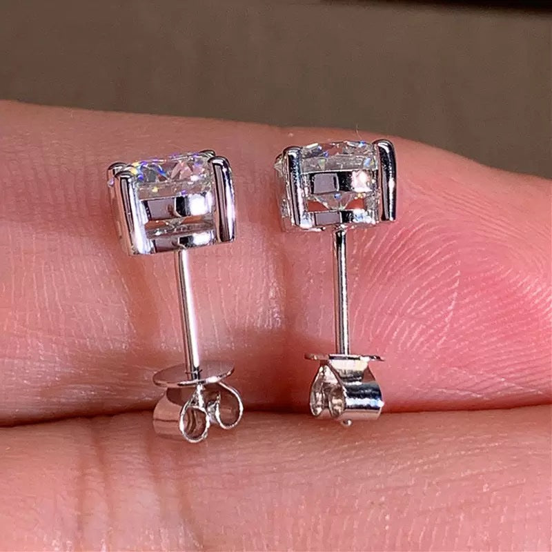 Classic Crystal Studs 925 Sterling Silver image 14