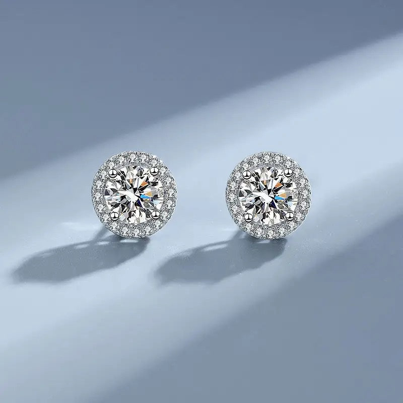 Crystal Earrings 925 Sterling Silver image 1