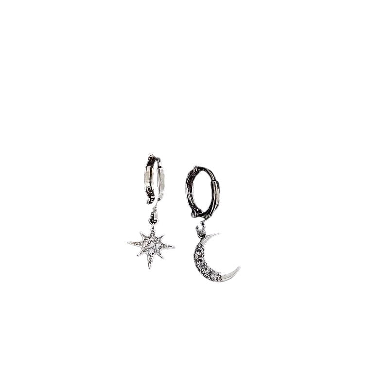 Moon and Stars 925 Sterling Silver image 0