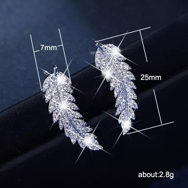Fabulous Silver Feather Earrings image 7