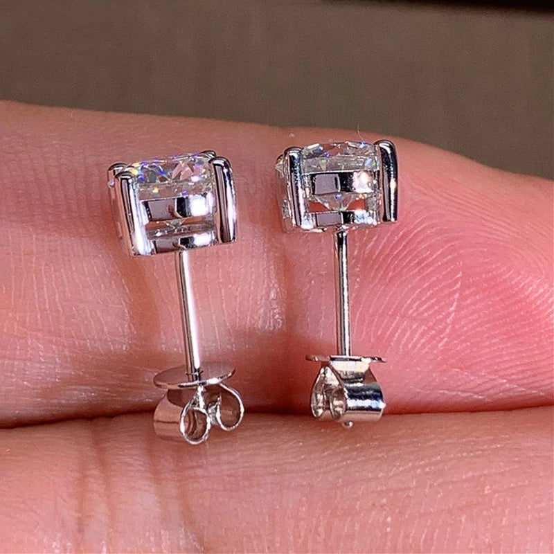 Classic Crystal Studs 925 Sterling Silver image 5
