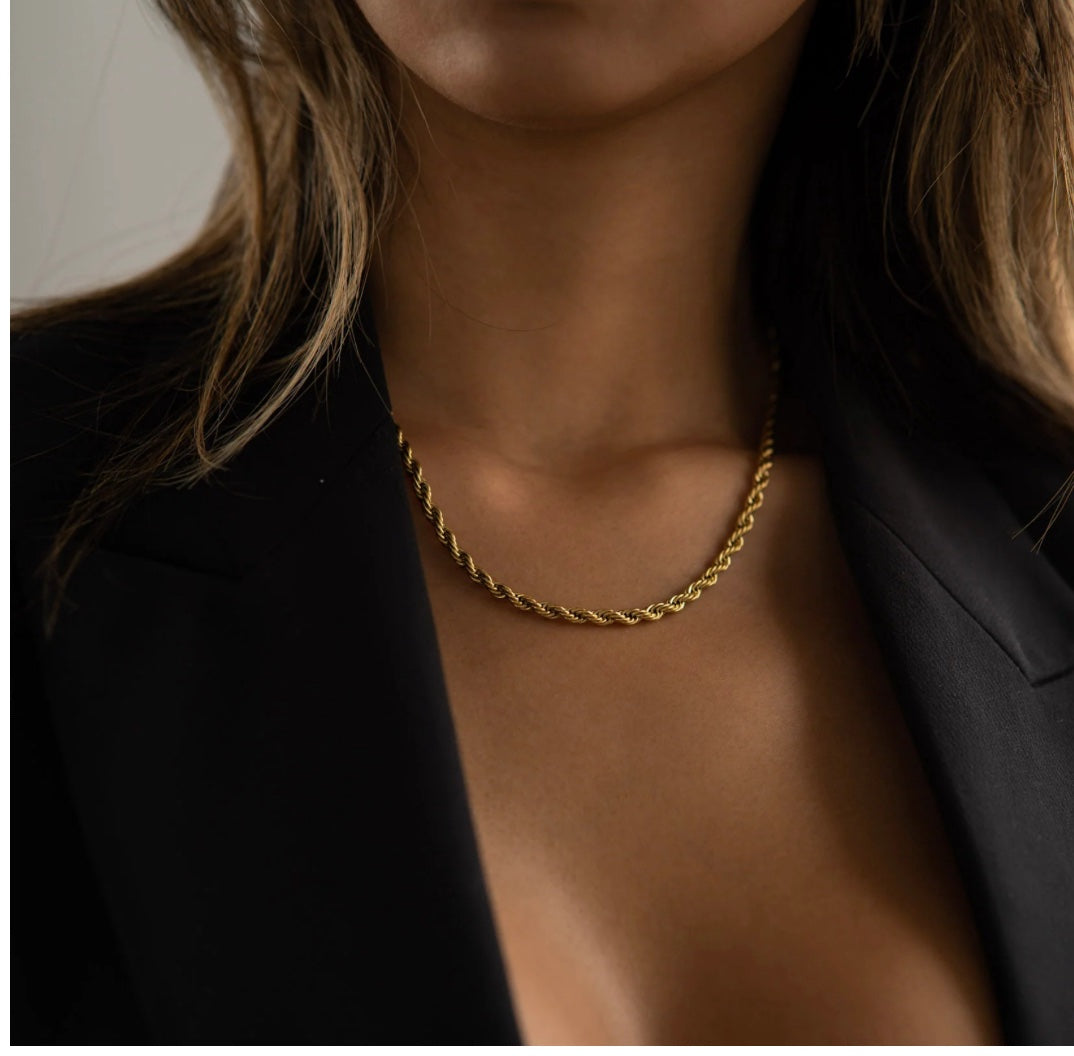 Gold Rope Necklace image 3