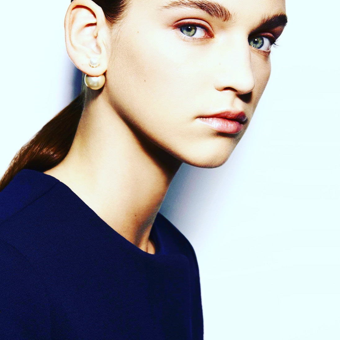 Luxe Double Pearl Earring image 1