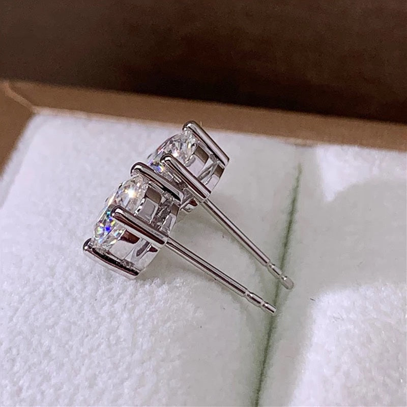 Classic Crystal Studs 925 Sterling Silver image 4